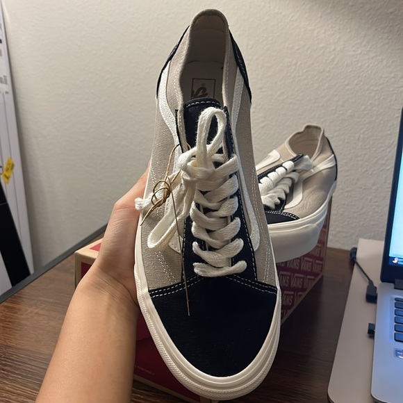 NWT VANS Men's Eco Theory Old Skool Tape Shoes - Nude/Brown/Black - VN0A54F4BLK - Picture 8 of 9